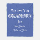 Warm & knuddelig Geschenk für Opa. Großartig, kund Fleecedecke (Vorderseite)