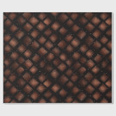 Warm Kupfer Metallisch Brauner Glitter-Muster Geschenkpapier (Flach)
