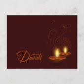 Warm Lights Happy Diwali Postkarte (Vorderseite)