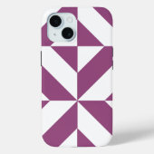Warm Lila geometrischer Deko Cube Case-Mate iPhone Hülle (Rückseite)