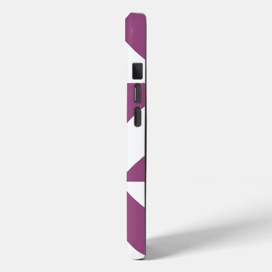 Warm Lila geometrischer Deko Cube Case-Mate iPhone Hülle (Rückseite / Links)