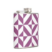 Warm Lila geometrischer Deko Cube Flachmann (Rechts)
