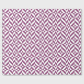 Warm Lila geometrischer Deko Cube Geschenkpapier (Flach)