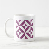 Warm Lila geometrischer Deko Cube Kaffeetasse (Links)