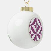 Warm Lila geometrischer Deko Cube Keramik Kugel-Ornament (Links)