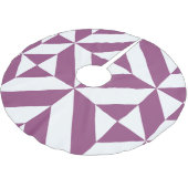 Warm Lila geometrischer Deko Cube Polyester Weihnachtsbaumdecke (Schrägansicht)