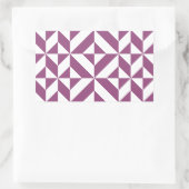 Warm Lila geometrischer Deko Cube Rechteckiger Aufkleber (Tasche)