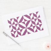 Warm Lila geometrischer Deko Cube Rechteckiger Aufkleber (Umschlag)