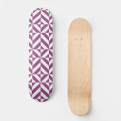 Warm Lila geometrischer Deko Cube Skateboard (Vorderseite)