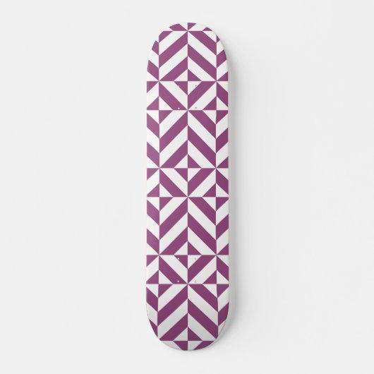 Warm Lila geometrischer Deko Cube Skateboard (Vorne)