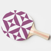 Warm Lila geometrischer Deko Cube Tischtennis Schläger (Seitenansicht)