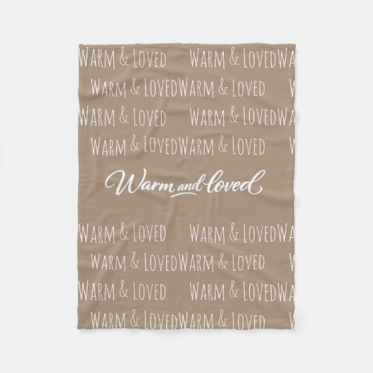 "Warm & Loved"-Fleece-Decke Fleecedecke (Vorderseite)