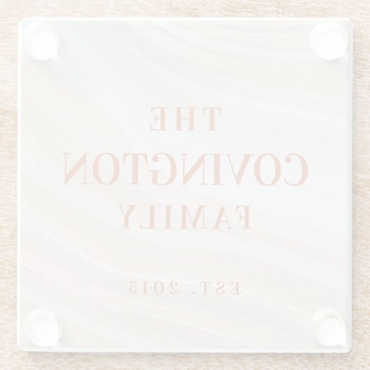 Warm Marble Geode Glasuntersetzer (Rückseite)