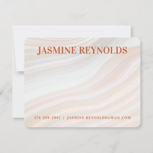 Warm Marble Geode Mitteilungskarte (Vorderseite)