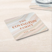 Warm Marble Geode Rechteckiger Pappuntersetzer (angewinkelt)