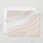 Warm Marble Geode RSVP Karte (Rückseite)