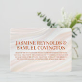 Warm Marble Geode Wedding Einladung (Stehend Vorderseite)