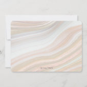 Warm Marble Geode Wedding Einladung (Rückseite)