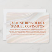 Warm Marble Geode Wedding Einladung (Vorderseite)