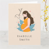 Warm Maternity Care Illustration Identity Design Karte (Gelbe Blume)