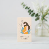 Warm Maternity Care Illustration Identity Design Telefonnummerkarte (Stehend Vorderseite)