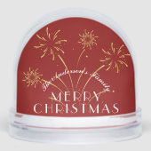 Warm Merry Christmas Decorative Holiday Schneekugeln (Vorderseite)