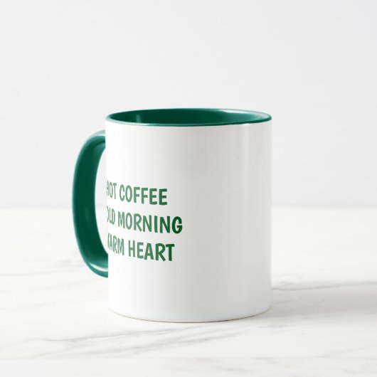 Warm Message Coffee Mug Tasse (Vorderseite Links)