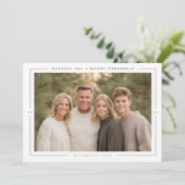 Warm Minimal Christmas Photo Feiertagskarte (Stehend Vorderseite)