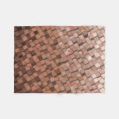Warm Mocca Mousse 3D Cube Muster Blanket Fleecedecke (Vorderseite (Horizontal))