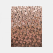 Warm Mocca Mousse 3D Cube Muster Blanket Fleecedecke (Vorderseite)