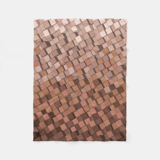 Warm Mocca Mousse 3D Cube Muster Blanket Fleecedecke (Vorderseite)