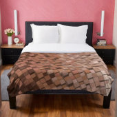 Warm Mocca Mousse 3D Cube Muster Blanket Fleecedecke