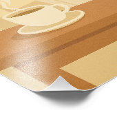 Warm Morning Coffee Poster – Minimalist Cozy Art (Ecke)