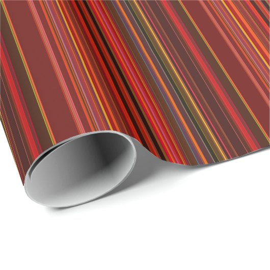 Warm Multicolor - Trendy Style - Streifenmuster Geschenkpapier (Rolleneckpunkt)