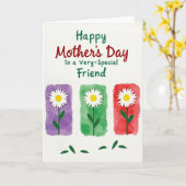 Warm Muttertag Freund Karte (Gelbe Blume)