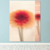 Warm Neutral Abstract Floral Wall Decor Leinwanddruck (Insitu (Holzboden))