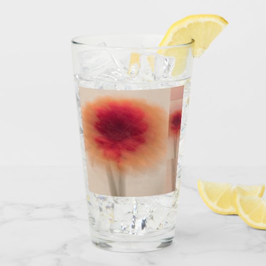 Warm Neutral Abstract Glass Cup Glas (Rückseite Ice)