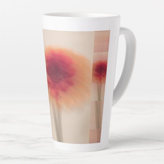 Warm Neutral Abstract Latte Mug Milchtasse (Rechte Ecke)