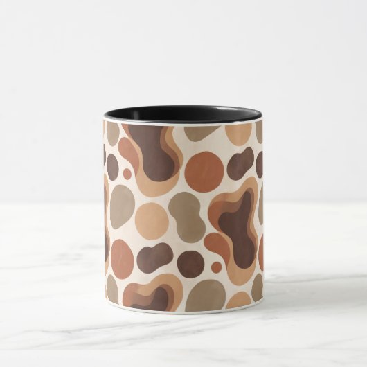Warm Neutral Abstract Mug – Modern Organic Pattern Tasse (Zentrum)