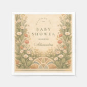 Warm Neutral Desert Botanicals Baby Shower Serviette (Vorderseite)