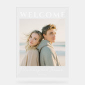 Warm Neutral Elegant Foto Acrylschild (Vorderseite)