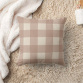 Warm Neutral Gingham Pillow  Kissen (Decke)