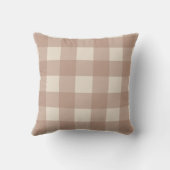 Warm Neutral Gingham Pillow  Kissen (Rückseite)