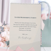 Warm Neutral Minimalist Family Photo Collage Wall Kalender