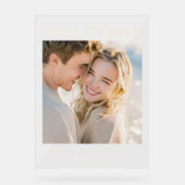 Warm Neutral Modern Photo Acrylschild (Vorderseite)