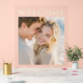 Warm Neutral Modern Photo Acrylschild (Hochzeit)