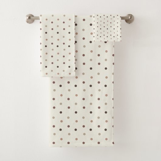 Warm Neutral Polka Dot Baby Towel Set (Insitu)