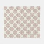 Warm Neutrals Cafe Ombre Polka Dot Mandala Fleecedecke (Vorderseite (Horizontal))