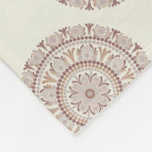 Warm Neutrals Cafe Ombre Polka Dot Mandala Fleecedecke (Ecke)