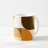 Warm Orange Geometric Composition Kaffeetasse (VorderseiteRechts)